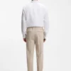 Modern-fit trousers in a linen blend