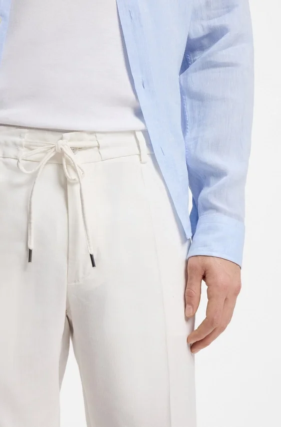 Modern-fit trousers in a linen blend Modern-fit trousers in a linen blend
