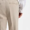 Modern-fit trousers in a linen blend