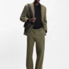 Modern-fit trousers in cotton-blend twill