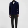 Modern-fit trousers in stretch dobby