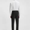 Modern-fit trousers in stretch dobby
