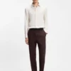 Modern-fit trousers in wool-blend poplin Modern-fit trousers in wool-blend poplin