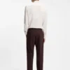 Modern-fit trousers in wool-blend poplin Modern-fit trousers in wool-blend poplin