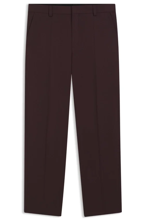 Modern-fit trousers in wool-blend poplin Modern-fit trousers in wool-blend poplin