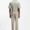 Modern-fit trousers with herringbone weave