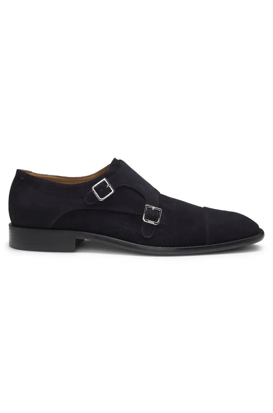 Monk shoes in suede with double strap Monk shoes in suede with double strap