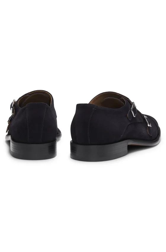 Monk shoes in suede with double strap Monk shoes in suede with double strap