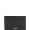 Monogram card holder with foil-embossed logo