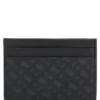 Monogram card holder with foil-embossed logo