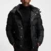 Monogram-jacquard jacket with water-repellent finish