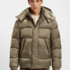 Monogram-jacquard jacket with water-repellent finish
