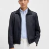 Monogram-jacquard jacket with water-repellent finish