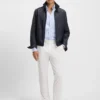 Monogram-jacquard jacket with water-repellent finish