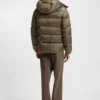 Monogram-jacquard jacket with water-repellent finish