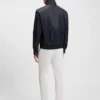 Monogram-jacquard jacket with water-repellent finish