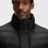 Monogram-jacquard jacket with water-repellent finish