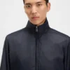 Monogram-jacquard jacket with water-repellent finish