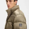 Monogram-jacquard jacket with water-repellent finish