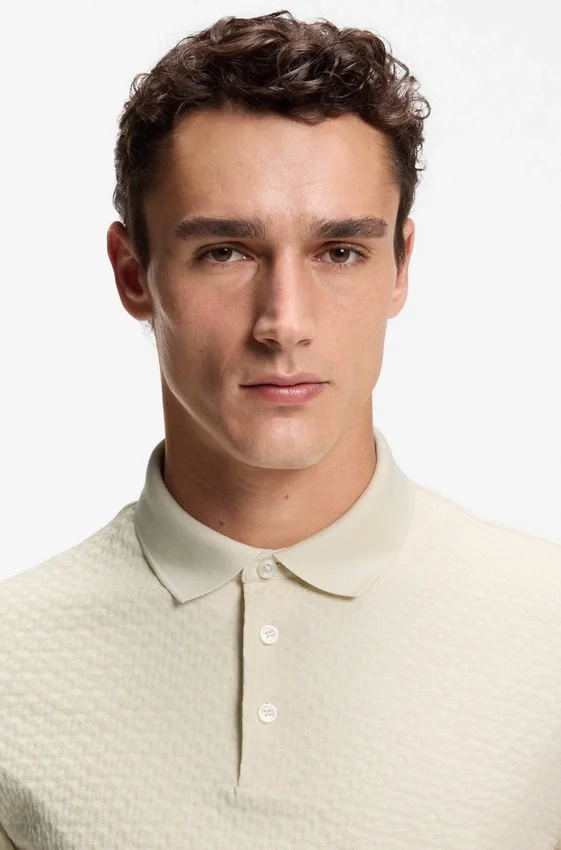 Monogram-jacquard polo shirt in cotton Monogram-jacquard polo shirt in cotton