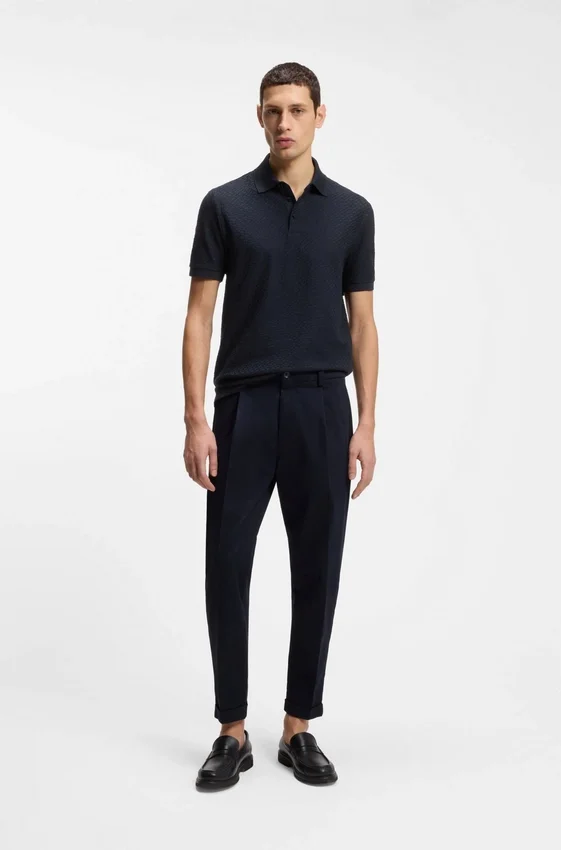 Monogram-jacquard polo shirt in cotton Monogram-jacquard polo shirt in cotton