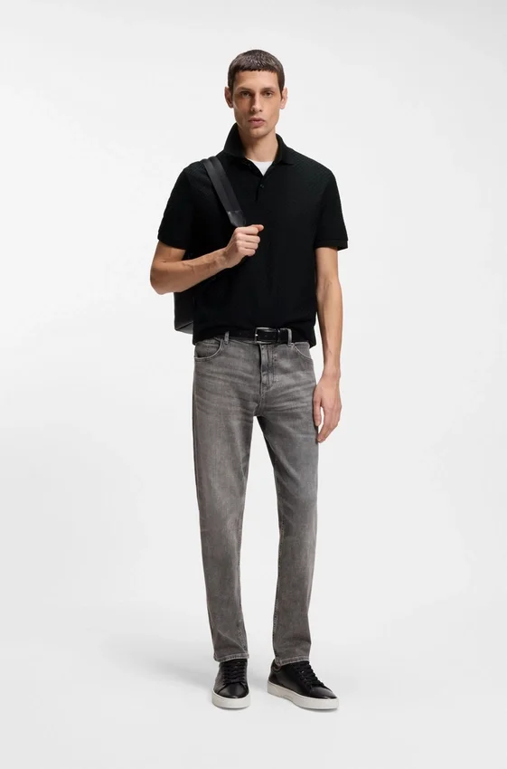 Monogram-jacquard polo shirt in cotton Monogram-jacquard polo shirt in cotton