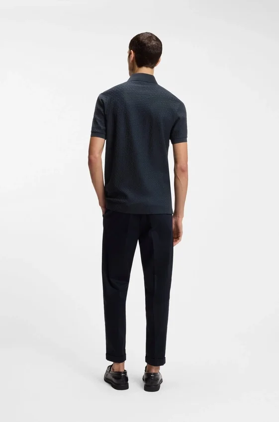 Monogram-jacquard polo shirt in cotton Monogram-jacquard polo shirt in cotton