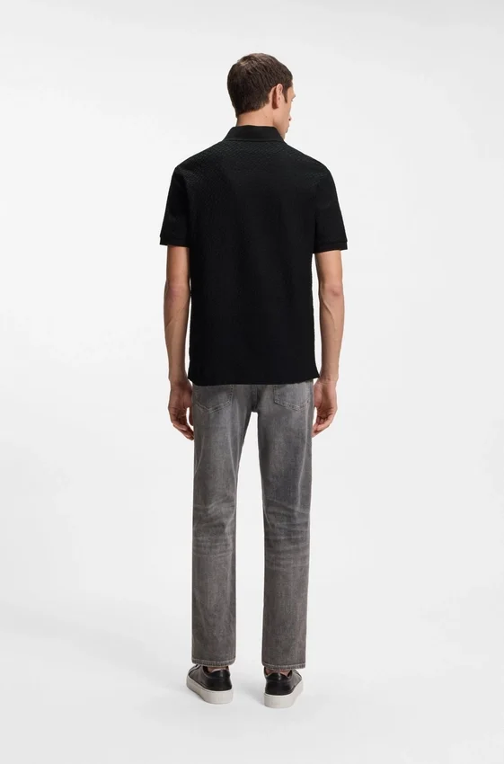 Monogram-jacquard polo shirt in cotton Monogram-jacquard polo shirt in cotton