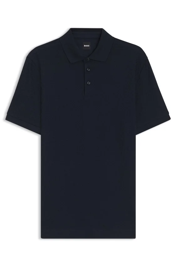 Monogram-jacquard polo shirt in cotton Monogram-jacquard polo shirt in cotton