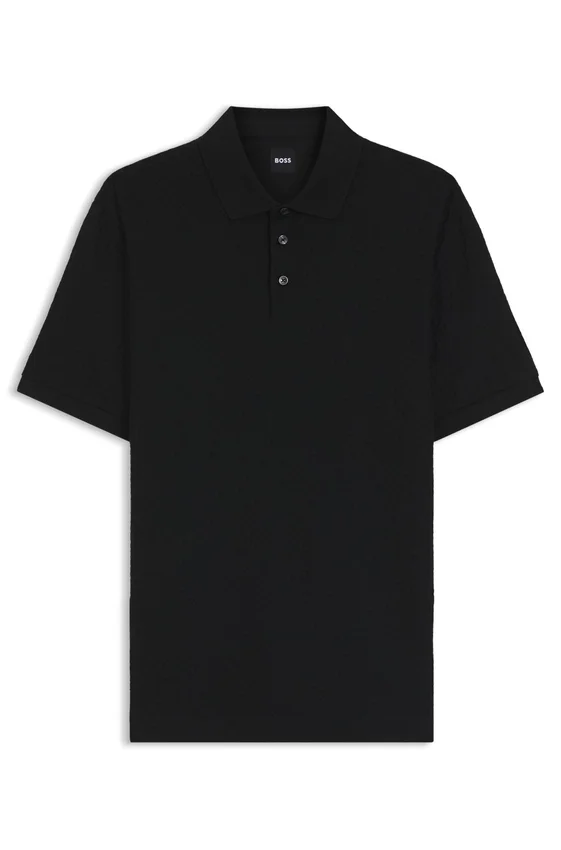 Monogram-jacquard polo shirt in cotton Monogram-jacquard polo shirt in cotton