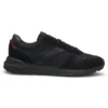 Monogram-jacquard sneakers with faux-suede trim
