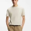 Monogram-jacquard T-shirt in mercerised cotton