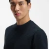 Monogram-jacquard T-shirt in mercerised cotton