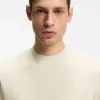 Monogram-jacquard T-shirt in mercerised cotton