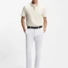 Monogram-placket polo shirt in a cotton blend