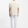 Monogram-placket polo shirt in a cotton blend