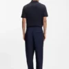 Monogram-placket polo shirt in a cotton blend