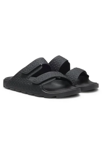 Monogram sandals with riptape straps