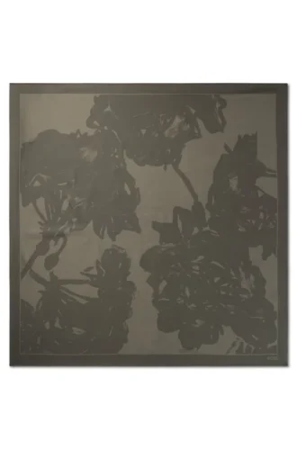 Monogram scarf in silk twill
