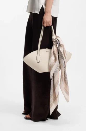 Monogram scarf in silk twill