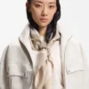 Monogram scarf in silk twill