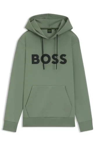 Moulded-logo hoodie in a cotton blend Moulded-logo hoodie in a cotton blend