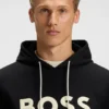 Moulded-logo hoodie in a cotton blend Moulded-logo hoodie in a cotton blend