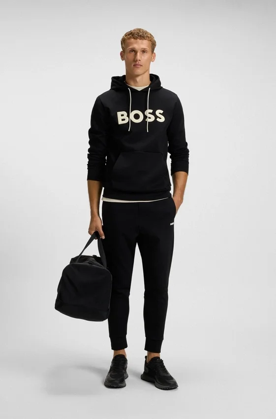 Moulded-logo hoodie in a cotton blend Moulded-logo hoodie in a cotton blend
