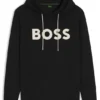 Moulded-logo hoodie in a cotton blend Moulded-logo hoodie in a cotton blend