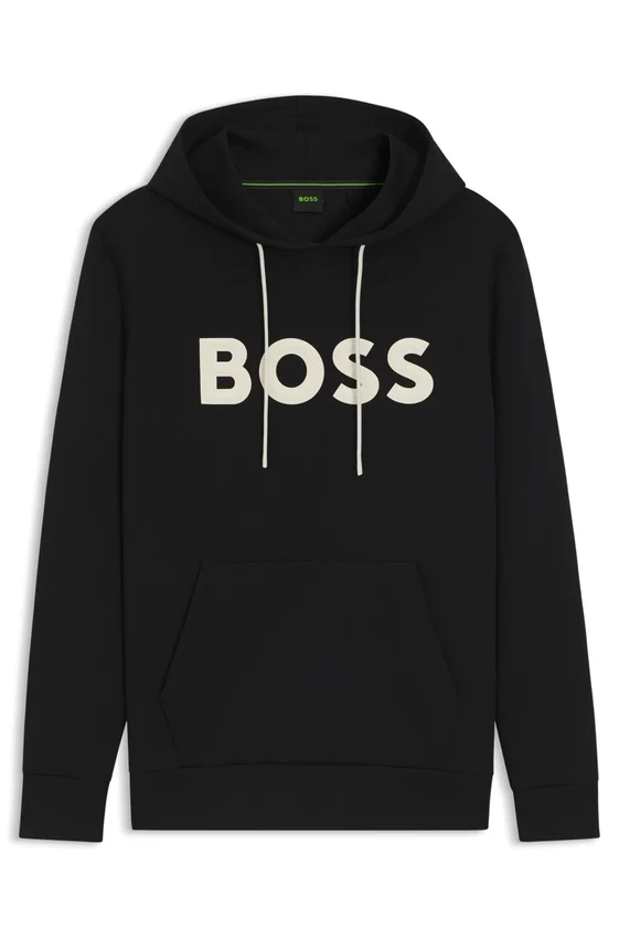 Moulded-logo hoodie in a cotton blend Moulded-logo hoodie in a cotton blend