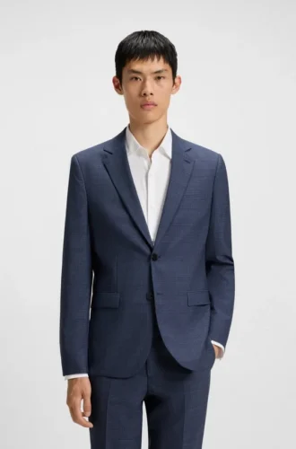 Mouliné extra-slim-fit jacket in virgin wool