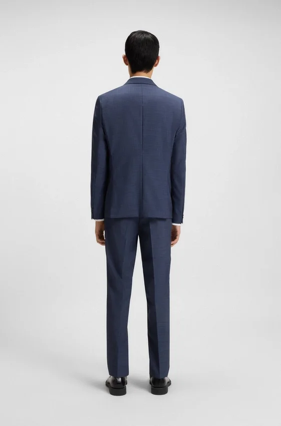 Mouliné extra-slim-fit jacket in virgin wool Mouliné extra-slim-fit jacket in virgin wool