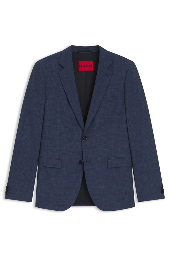 Mouliné extra-slim-fit jacket in virgin wool Mouliné extra-slim-fit jacket in virgin wool