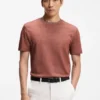 Mouline T-shirt in cotton, linen and silk